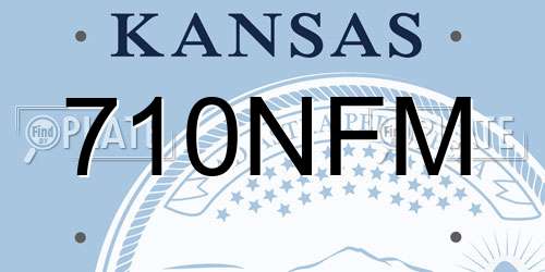 710NFM Kansas License Plate