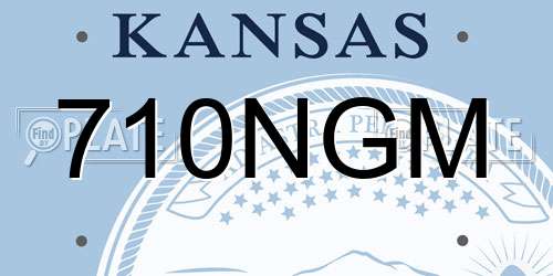 710NGM Kansas License Plate