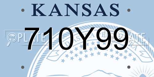 710Y99 Kansas License Plate