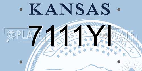 7111YI Kansas License Plate