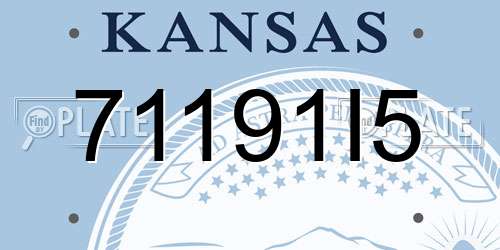 71191I5 Kansas License Plate