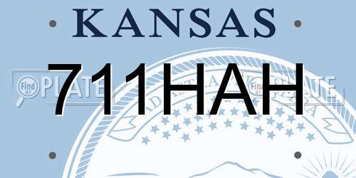 711HAH Kansas License Plate