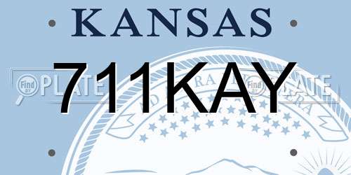 711KAY Kansas License Plate