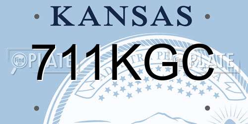 711KGC Kansas License Plate