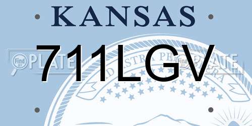 711LGV Kansas License Plate
