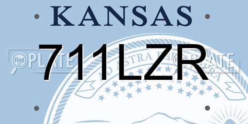 711LZR Kansas License Plate