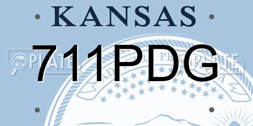 711PDG Kansas License Plate