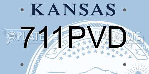 711PVD Kansas License Plate