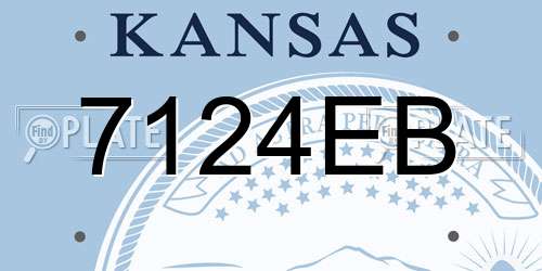 7124EB Kansas License Plate