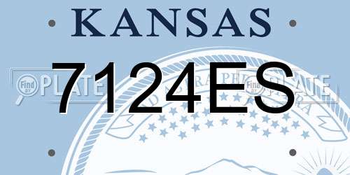 7124ES Kansas License Plate