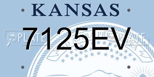 7125EV Kansas License Plate