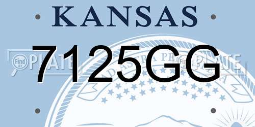 7125GG Kansas License Plate