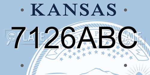 7126ABC Kansas License Plate
