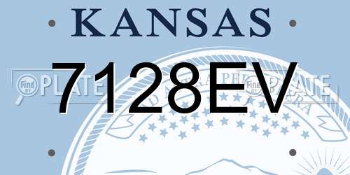 7128EV Kansas License Plate