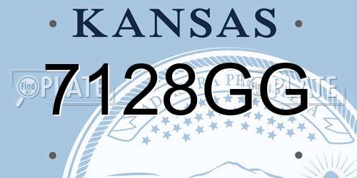 7128GG Kansas License Plate