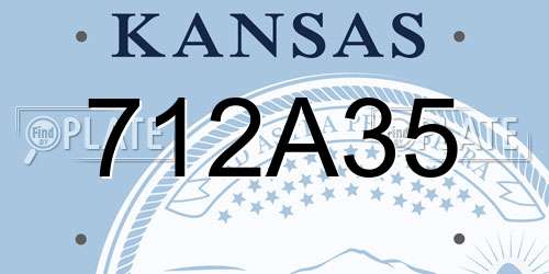 712A35 Kansas License Plate