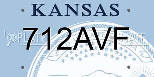 712AVF Kansas License Plate