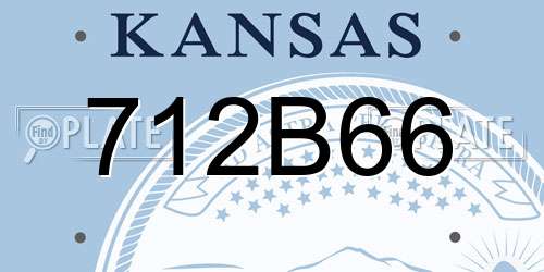 712B66 Kansas License Plate