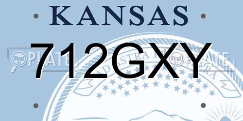 712GXY Kansas License Plate