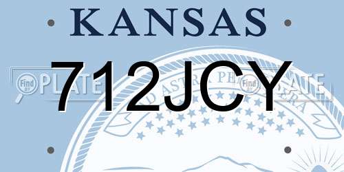 712JCY Kansas License Plate