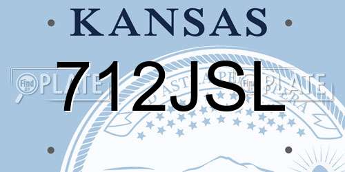 712JSL Kansas License Plate