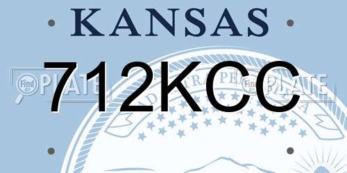 712KCC Kansas License Plate