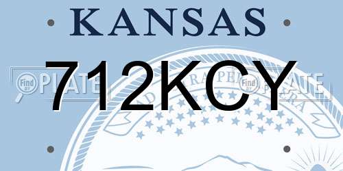 712KCY Kansas License Plate