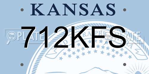 712KFS Kansas License Plate
