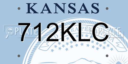 712KLC Kansas License Plate