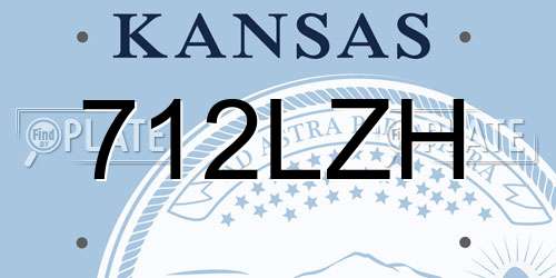 712LZH Kansas License Plate