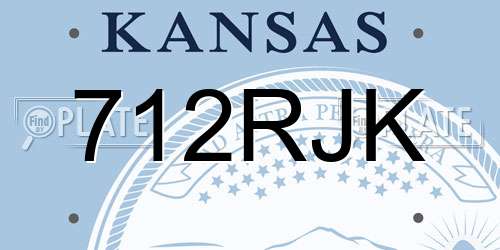 712RJK Kansas License Plate
