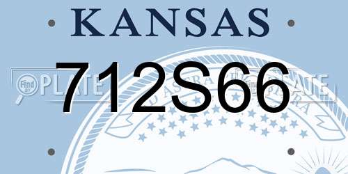 712S66 Kansas License Plate
