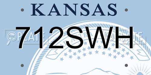 712SWH Kansas License Plate
