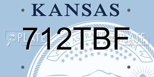 712TBF Kansas License Plate