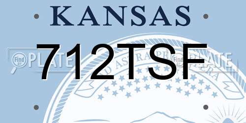 712TSF Kansas License Plate