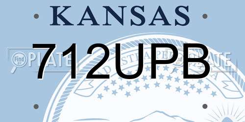 712UPB Kansas License Plate