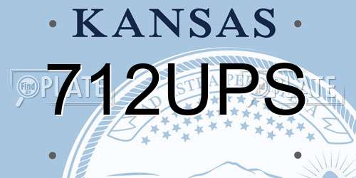 712UPS Kansas License Plate