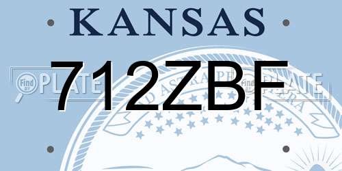 712ZBF Kansas License Plate