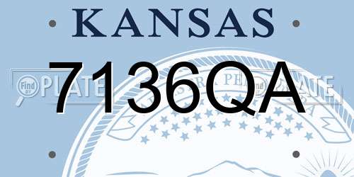 7136QA Kansas License Plate