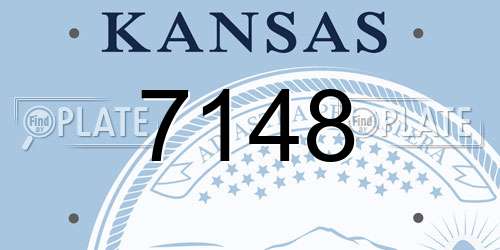 7148 Kansas License Plate