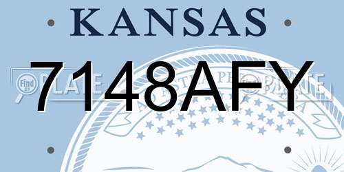7148AFY Kansas License Plate