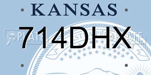 714DHX Kansas License Plate