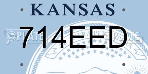 714EED Kansas License Plate