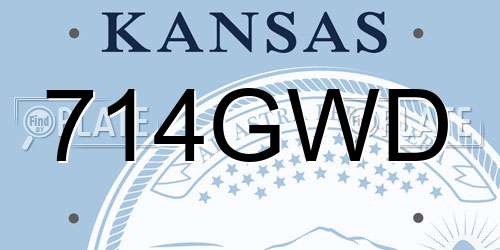 714GWD Kansas License Plate