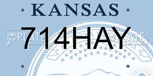 714HAY Kansas License Plate