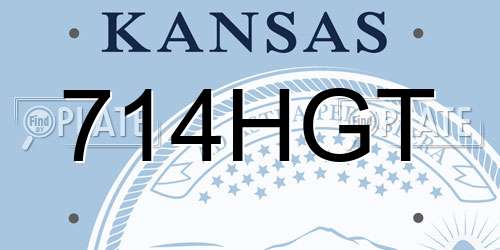 714HGT Kansas License Plate