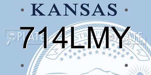 714LMY Kansas License Plate