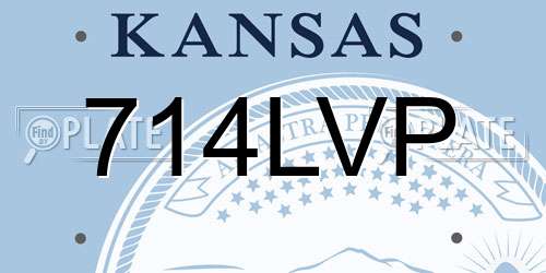 714LVP Kansas License Plate