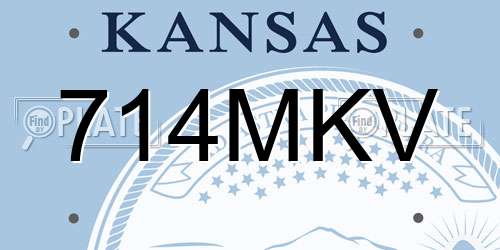714MKV Kansas License Plate