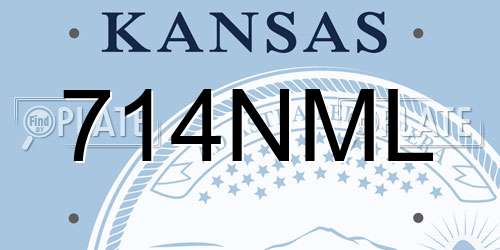 714NML Kansas License Plate